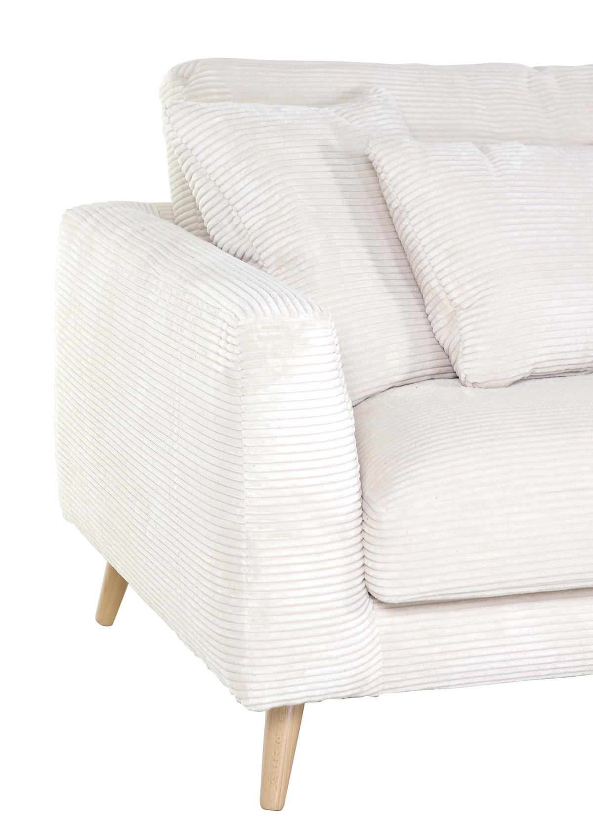 HÖRNSOFFA i manchester beige  - beige/naturfärgad, Romantik / Lanthus, trä/textil (270/140cm) - Livetastic