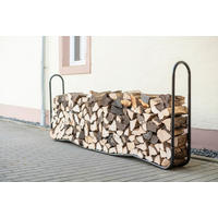 KAMINHOLZREGAL 244/99/25 cm  Metall  - Schwarz, Basics, Metall (244/99/25cm) - Ambia Garden