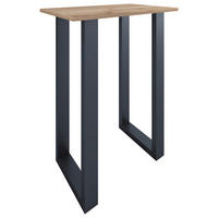 BARBORD i metall, trämaterial  80/50/102 cm  - honungsek/svart, Klassisk, metall/trämaterial (80/50/102cm)