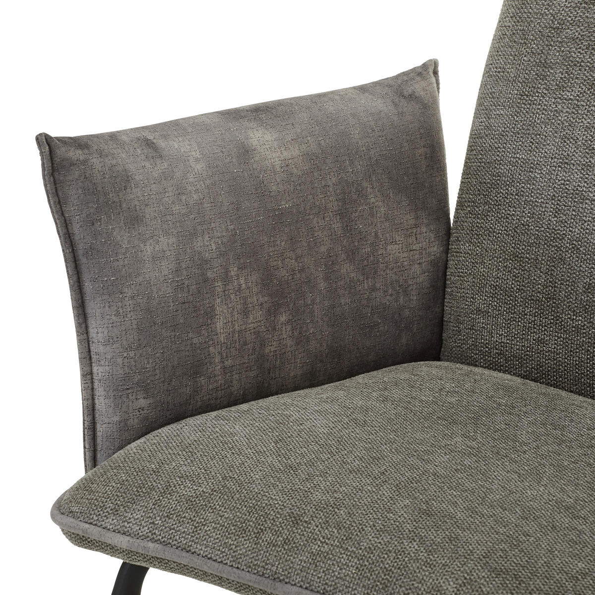 ARMLEHNSTUHL  in Eisen Struktur  - Schwarz/Grau, MODERN, Holz/Textil (64/87,5/63cm) - Livetastic