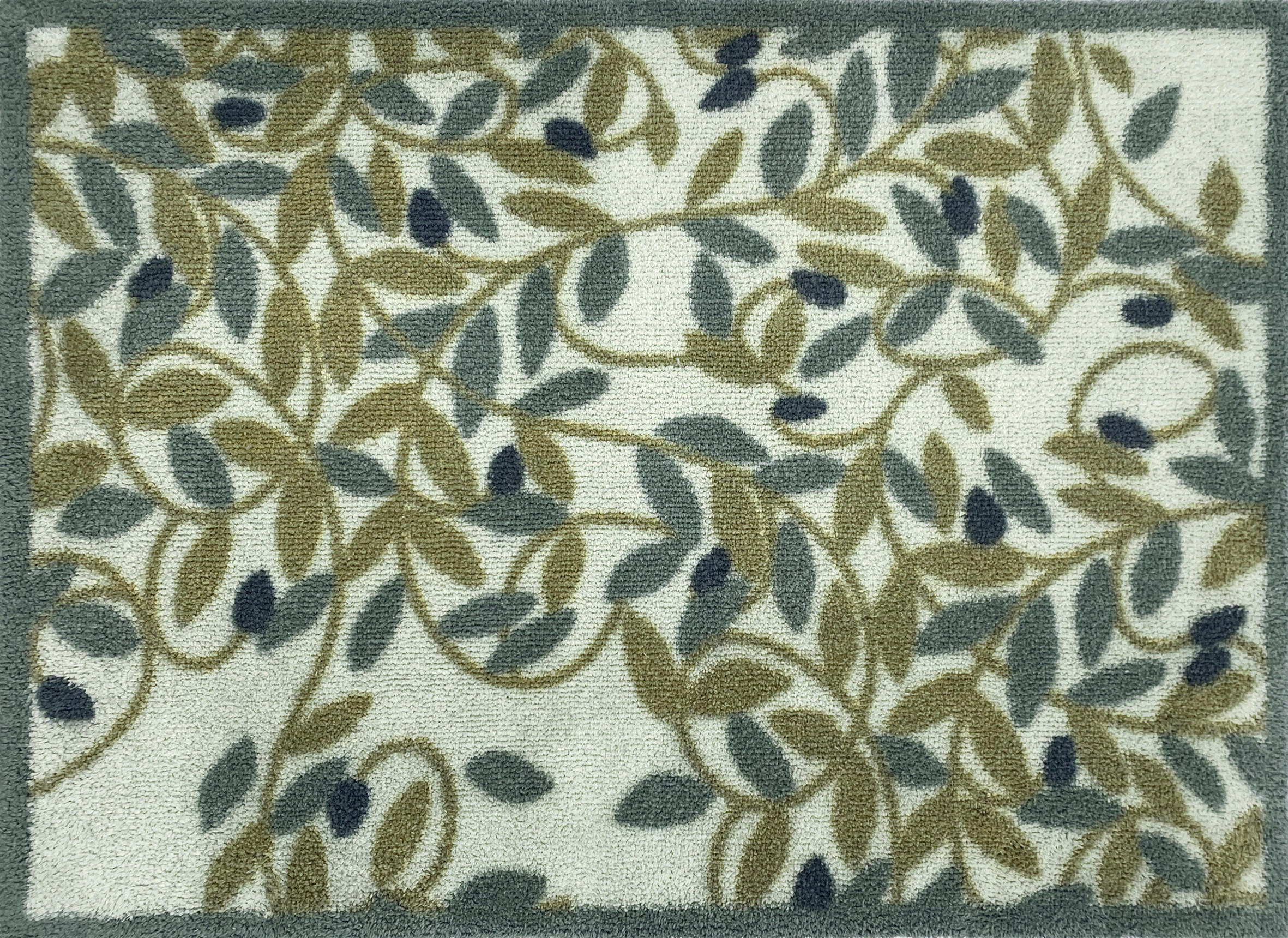 FUßMATTE 60/85 cm Olive  - Grün, Design, Kunststoff/Textil (60/85cm) - wash+dry