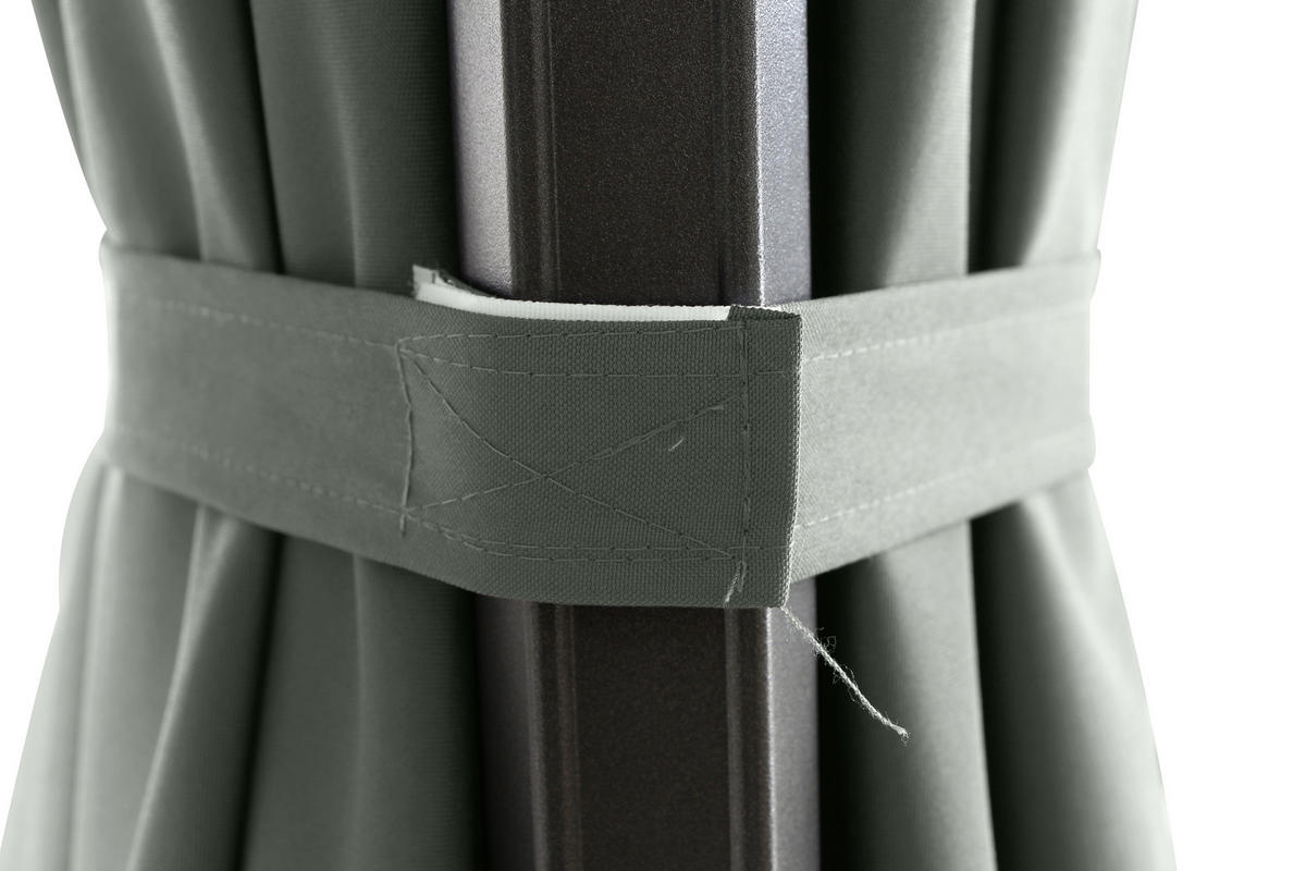 AMPELSCHIRM 350 cm  - Anthrazit/Olivgrün, KONVENTIONELL, Textil/Metall (350/350cm) - Siena Garden