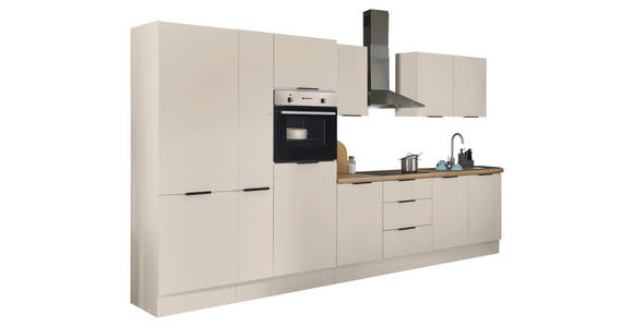 KÜCHENBLOCK in Kaschmir - Kaschmir/Schwarz, Basics, Holzwerkstoff/Metall (360/211/60cm) - Xora