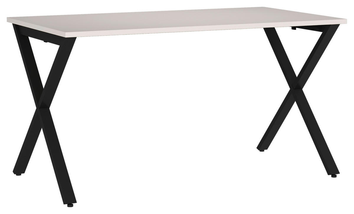 SCHREIBTISCH 140/80/75 cm  in Schwarz, Kaschmir  - Kaschmir/Schwarz, MODERN, Holzwerkstoff/Metall (140/80/75cm) - Novel