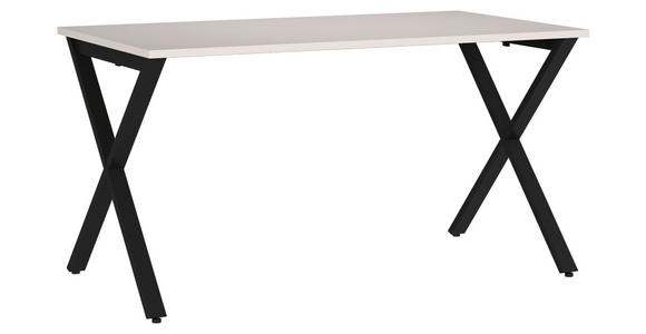 SCHREIBTISCH 140/80/75 cm  in Schwarz, Kaschmir  - Kaschmir/Schwarz, MODERN, Holzwerkstoff/Metall (140/80/75cm) - Novel