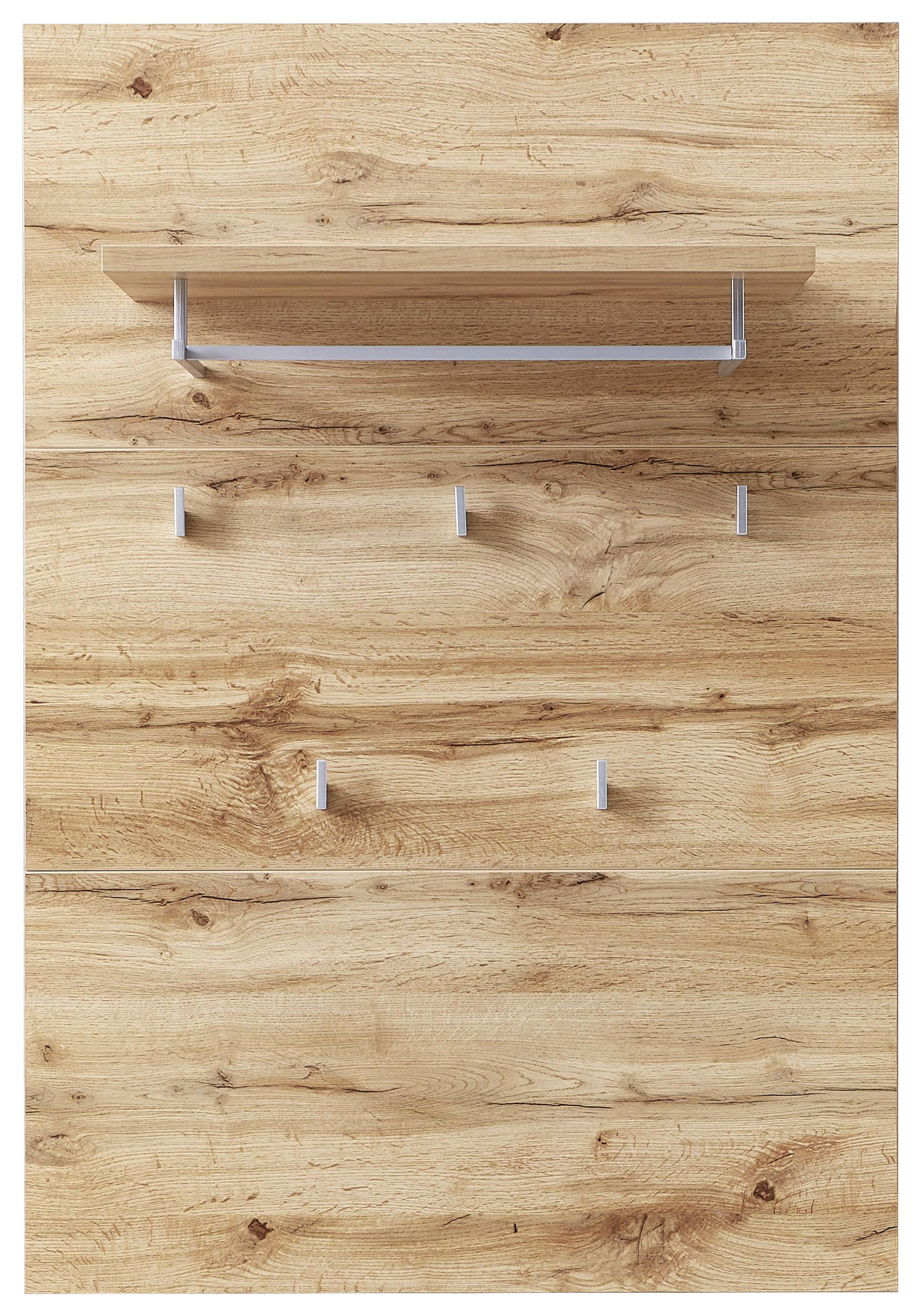 PANOU CUIER 80/117/30 cm  - argintiu/culoare lemn stejar, Konventionell, plastic/material pe bază de lemn (80/117/30cm) - Voleo