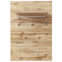 VEŠIAKOVÝ PANEL, strieborná, farba duba, 80/117/30 cm - farba duba/strieborná, Konventionell, kompozitné drevo/plast (80/117/30cm) - Voleo