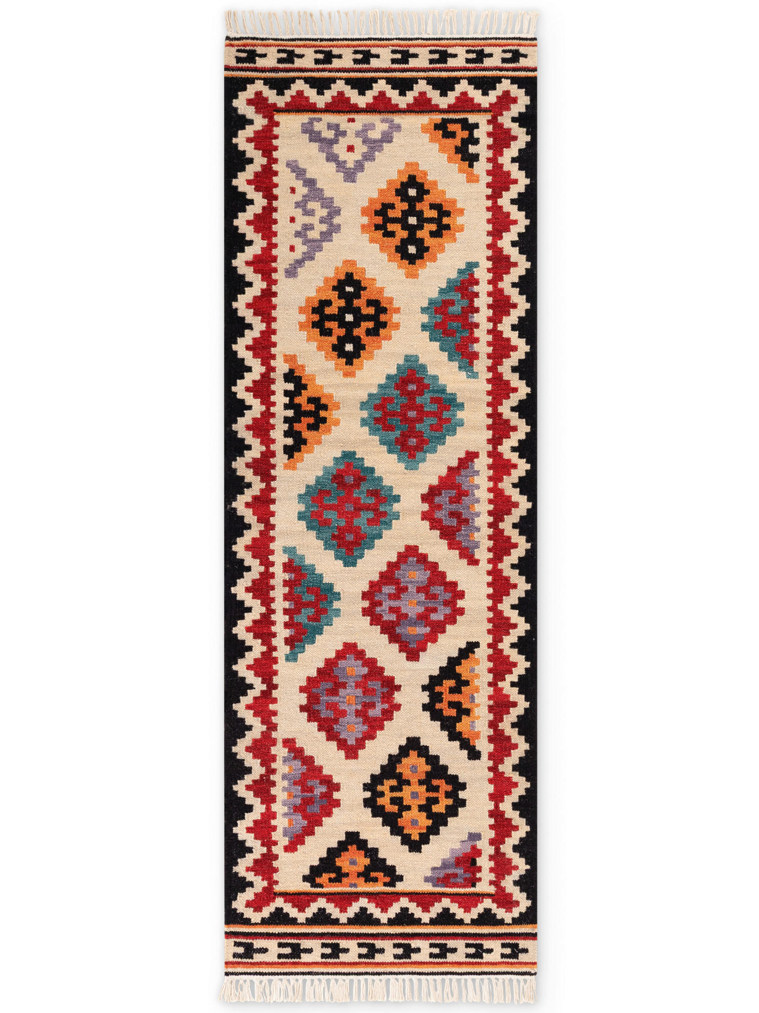 LÄUFER 60/190 cm Kamal  - Multicolor/Creme, Design, Textil (60/190cm)