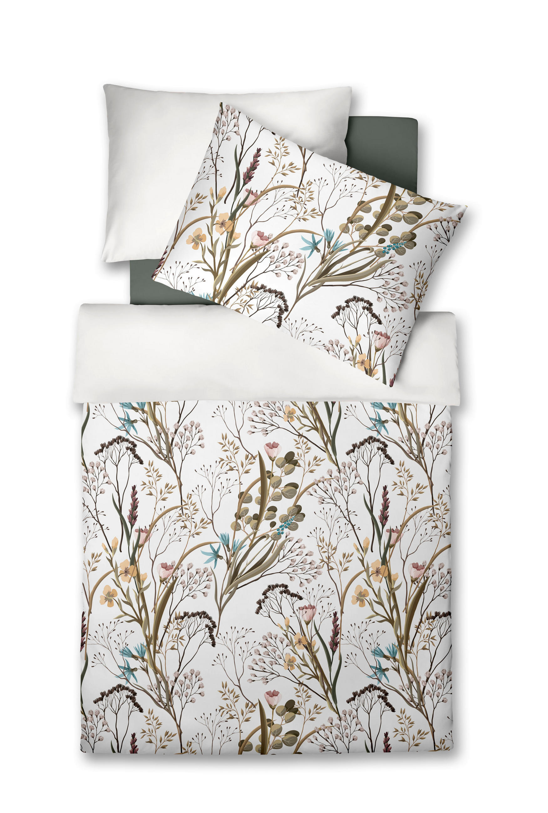 Fleuresse POSTEĽNÁ BIELIZEŇ, flanel, krémová, biela, tmavozelená, svetloružová, pastelová modrá, 140/200 cm