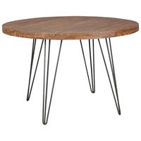 ESSTISCH in Holz  - Sheeshamfarben/Schwarz, Design, Holz/Metall (120/78cm) - MID.YOU