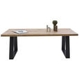 ESSTISCH in Holz, Metall 220/100/76 cm  - Wildeiche/Anthrazit, Design, Holz/Metall (220/100/76cm) - Waldwelt