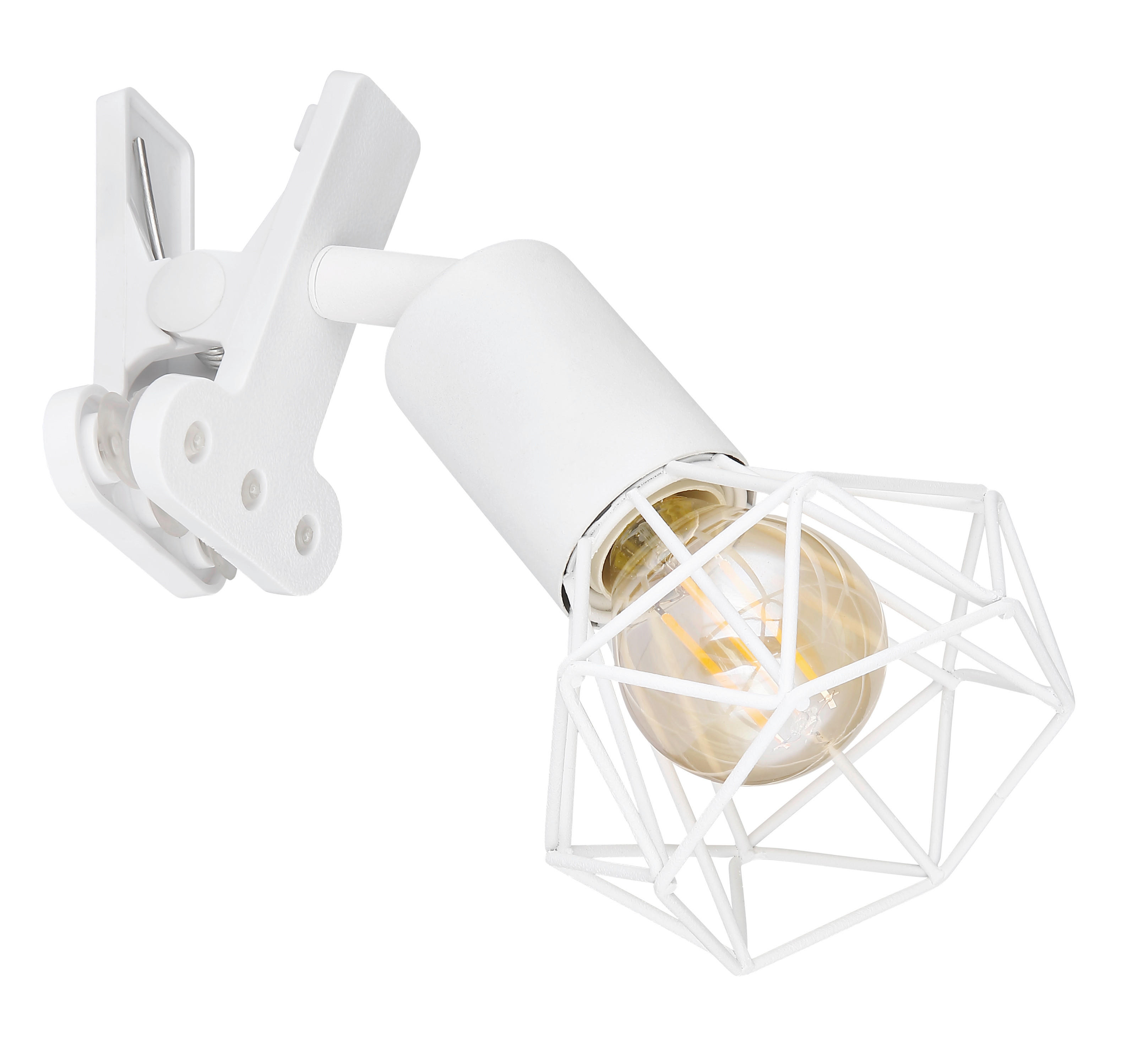 LAMPĂ CU CLEMĂ - alb, Basics, plastic/metal (13/9,2/18,8cm) - Globo