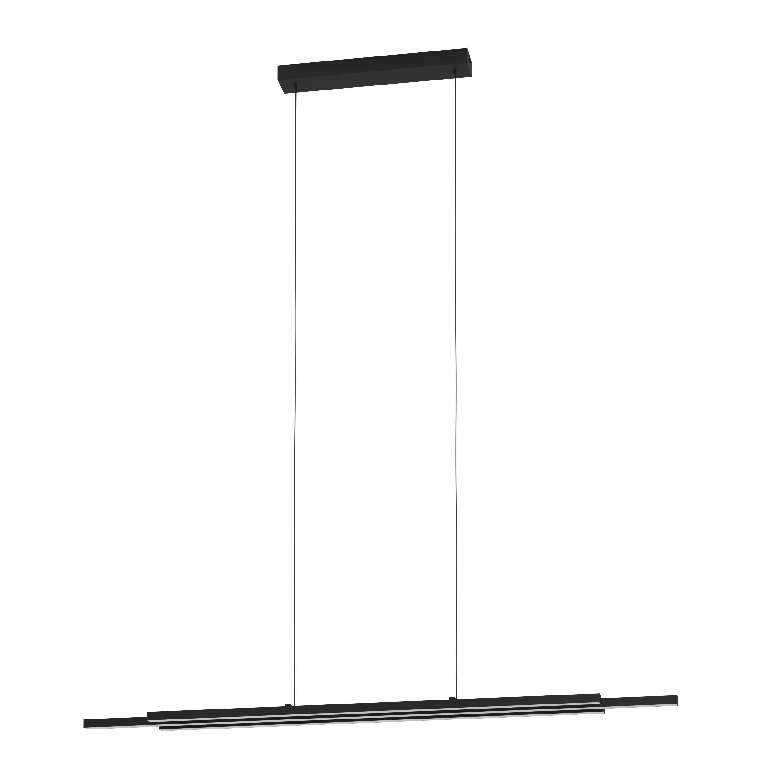 ZÁVĚSNÉ LED SVÍTIDLO, 20,3 W, 93/8/110 cm - bílá/černá, Basics, kov (93/8/110cm) - Novel