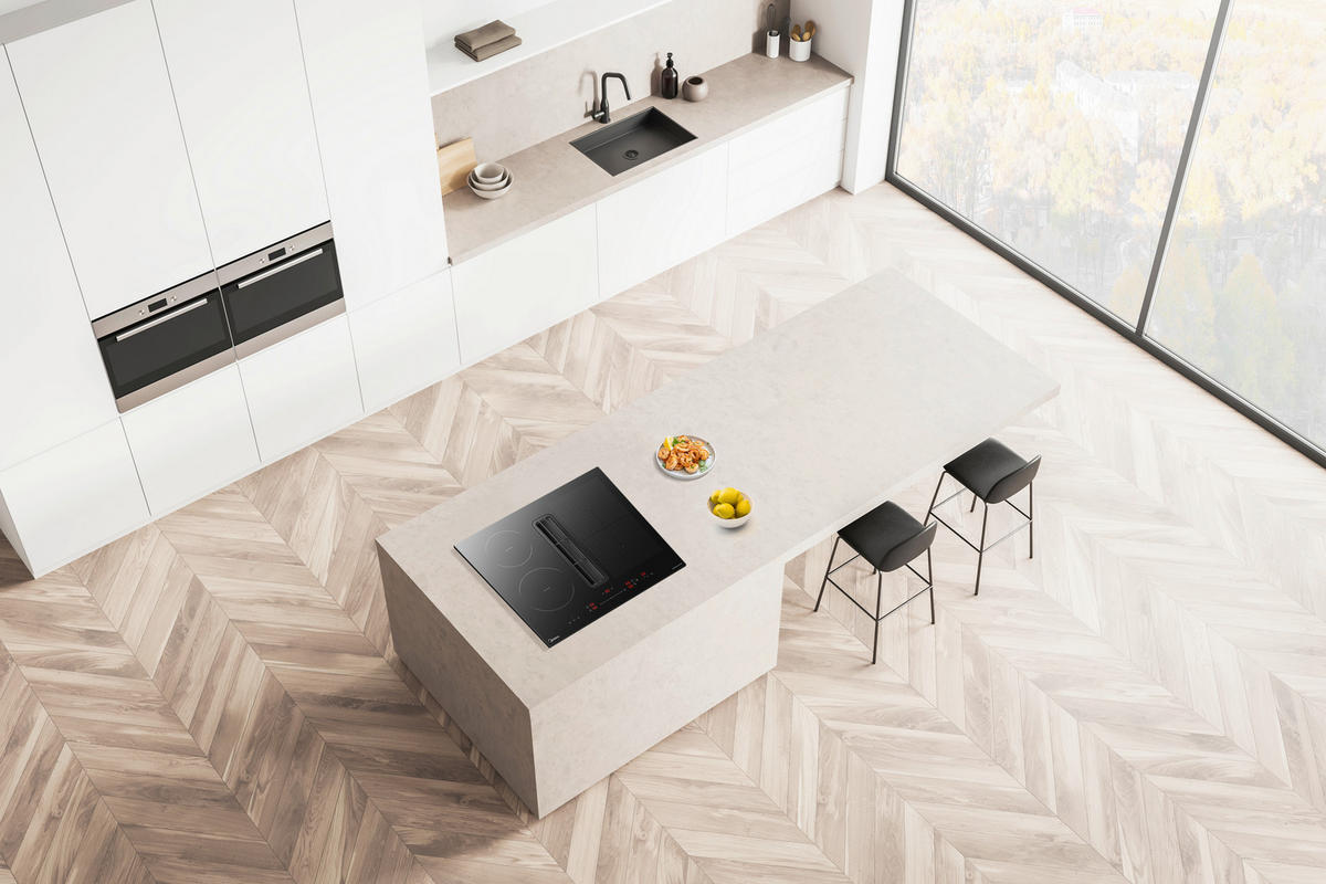 KOCHFELD-DUNSTABZUG-KOMBI MIH742FY18K1  - Schwarz, Basics, Glas/Kunststoff (80/23.7/52cm) - Midea