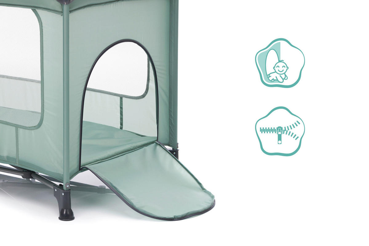 PRENOSIVI KREVETAC    120/60 cm   - zelena, Osnovno, metal/tekstil (120/60cm) - Fillikid