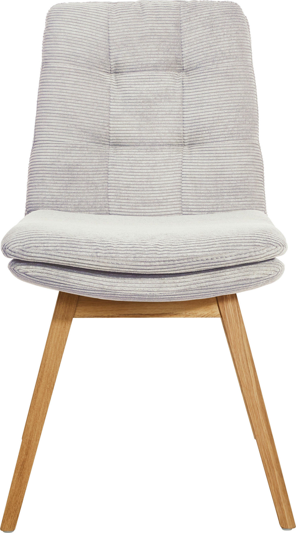 STUHL  in Cord  - Eichefarben/Hellgrau, Design, Holz/Textil (49/90/69cm) - Johann Jakob