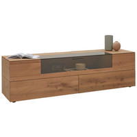 LOWBOARD  in 211/58/54 cm  - Eichefarben/Titanfarben, Natur, Glas/Holz (211/58/54cm) - Valnatura