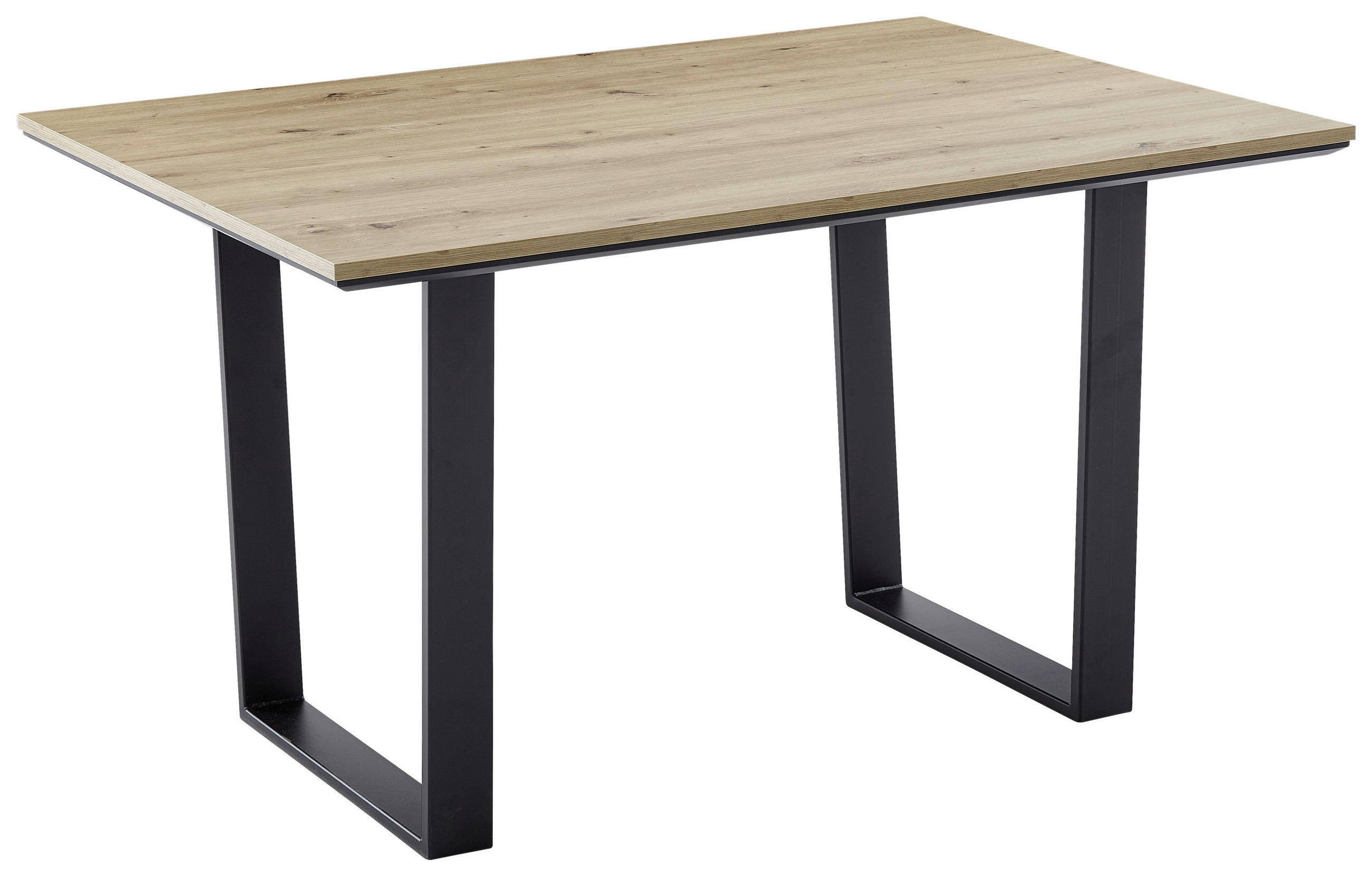 ESSTISCH rechteckig Schwarz, Eiche Artisan  - Schwarz/Eiche Artisan, MODERN, Holzwerkstoff/Metall (120/80/76cm) - Cantus