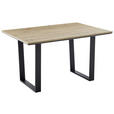 ESSTISCH in Metall, Holzwerkstoff 120/80/76 cm  - Schwarz/Eiche Artisan, MODERN, Holzwerkstoff/Metall (120/80/76cm) - Cantus