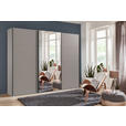 SCHWEBETÜRENSCHRANK  in Grau, Sahara  - Schwarz/Grau, KONVENTIONELL, Glas/Holzwerkstoff (313/236/65cm) - Carryhome