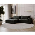 ECKSOFA  in Webstoff Schwarz  198/306 cm  - Schwarz, MODERN, Kunststoff/Textil (198/306cm) - Carryhome