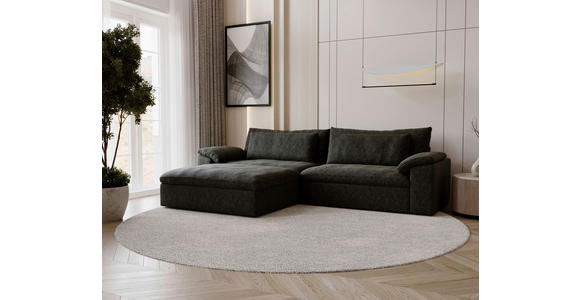 ECKSOFA  in Webstoff Schwarz  198/306 cm  - Schwarz, MODERN, Kunststoff/Textil (198/306cm) - Carryhome