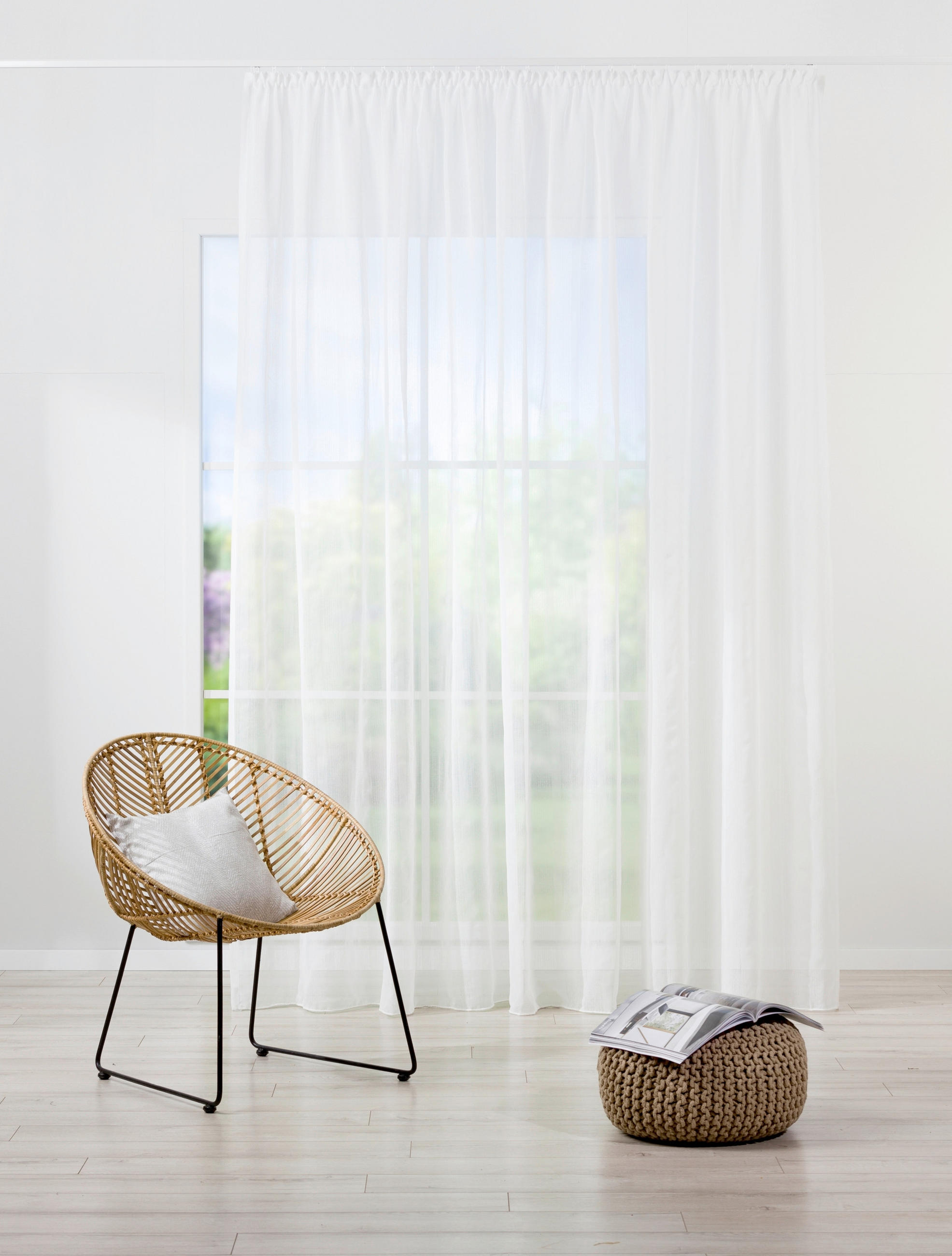 PERDEA CONFECțIONATĂ  - alb, Basics, textil (24/31/3cm)