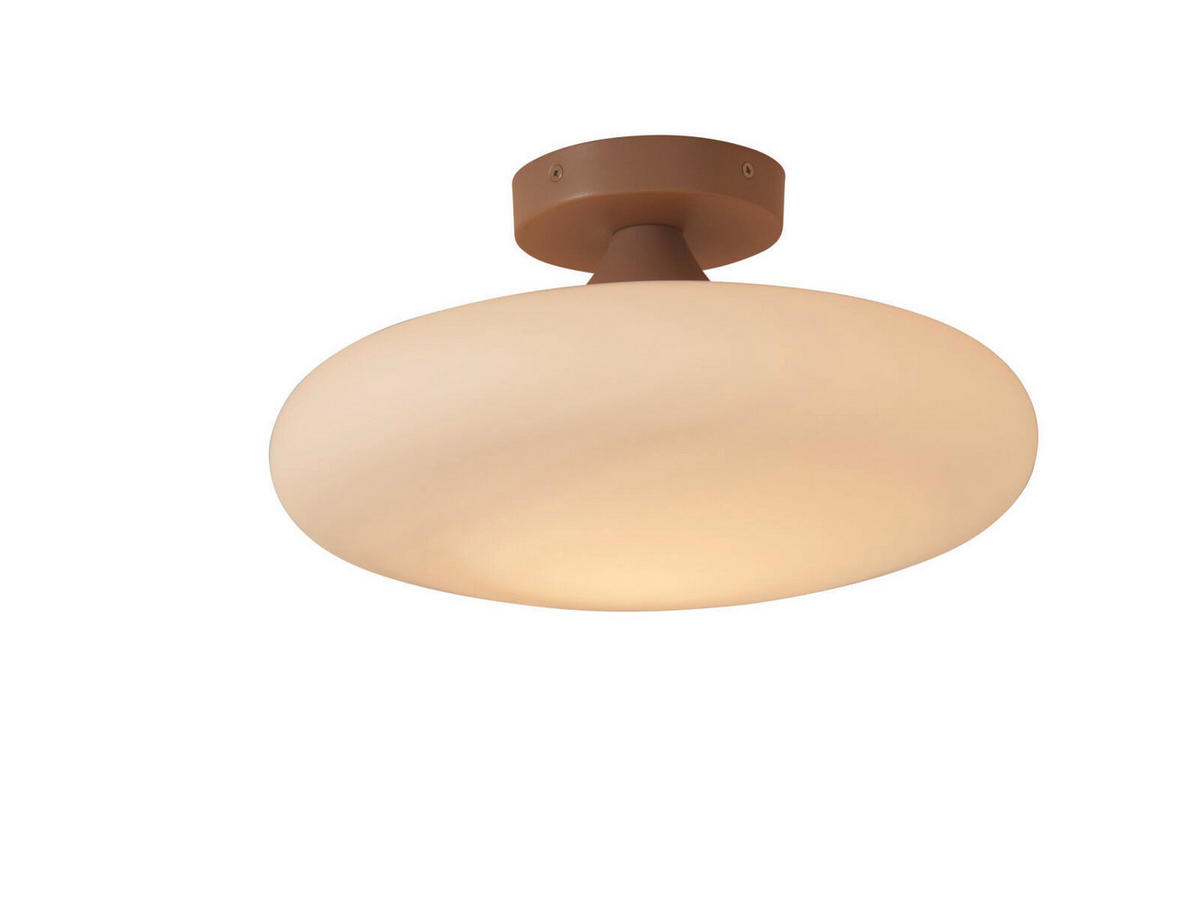 TAKLAMPA 34/18,5 cm  - vit/sandfärgad, Trend, glas (34/18,5cm) - It's about Romi
