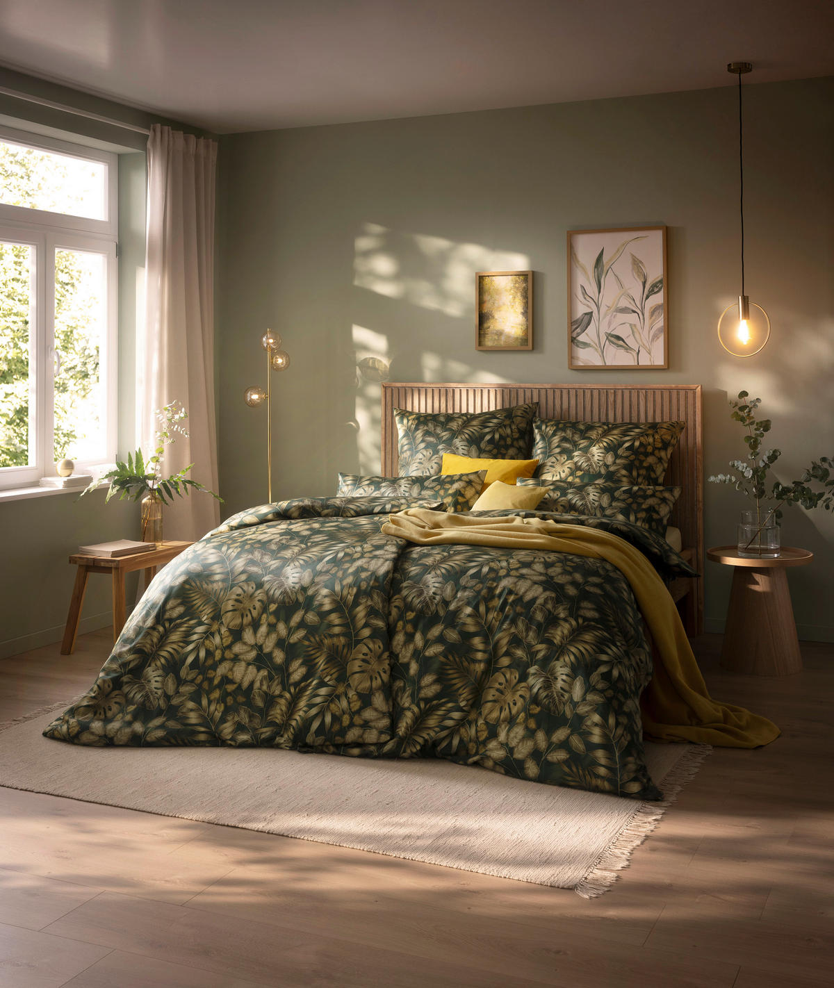 BETTWÄSCHE Exquisit Satin 155/220 cm  - Grün, Design, Textil (155/220cm) - Estella