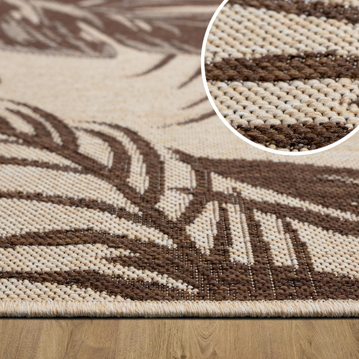 OUTDOORTEPPICH 200/290 cm Braun, Creme  - Creme/Braun, Design, Kunststoff (200/290cm) - Novel