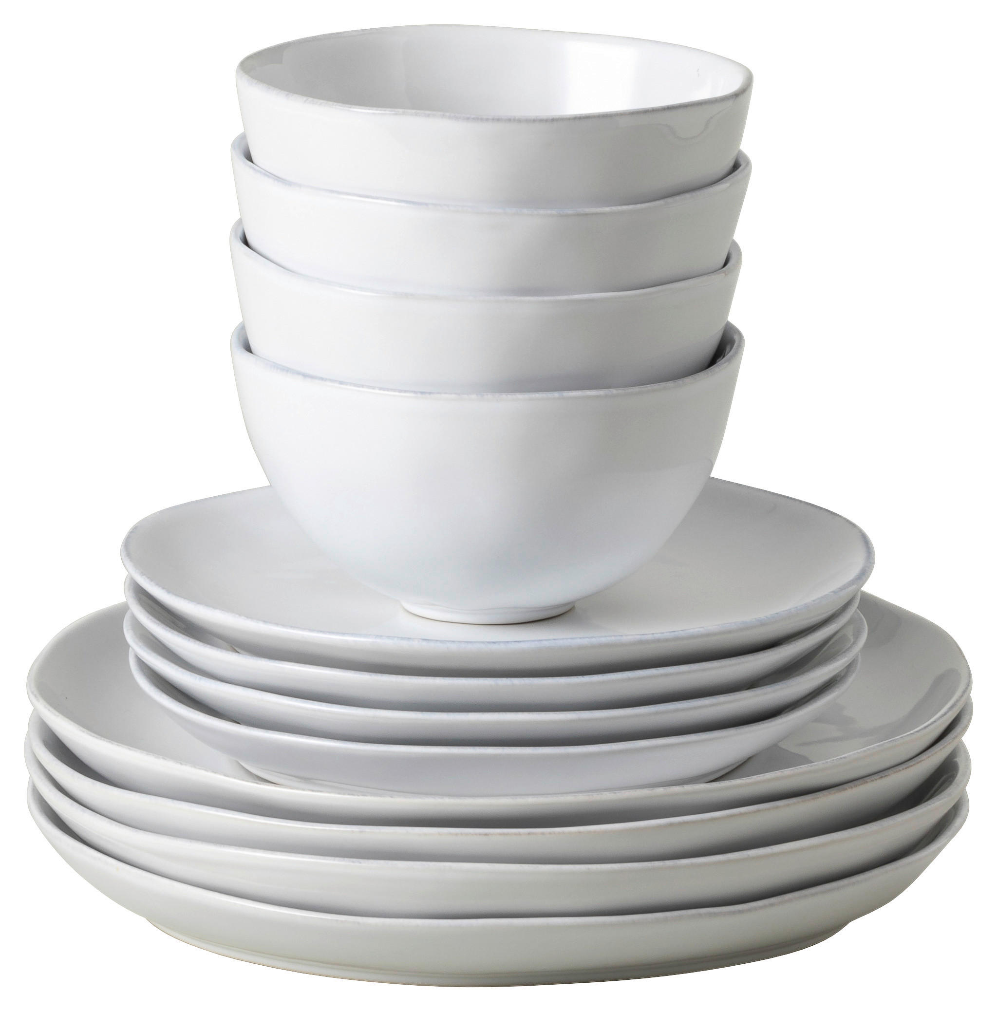 KOMBISERVICE Weiß LIVIA 12-teilig 4 Personen  - Weiß, Basics, Keramik - Costa Nova