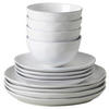 KOMBISERVICE Weiß LIVIA 12-teilig 4 Personen  - Weiß, Basics, Keramik - Costa Nova