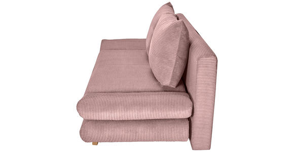 SCHLAFSOFA mit Schlafen auf Sitzhöhe, haustierfreundlicher Bezug Cord Rosa - Buchefarben/Rosa, KONVENTIONELL, Holz/Textil (200/75/85cm) - Carryhome