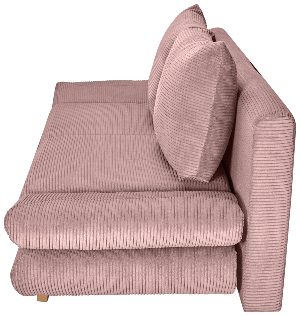 SCHLAFSOFA Cord Rosa  - Buchefarben/Rosa, KONVENTIONELL, Holz/Textil (200/75/85cm) - Carryhome