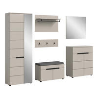 GARDEROBE 6-teilig  in 255/190/37 cm  - Kaschmir/Grau, Design, Holzwerkstoff (255/190/37cm) - MID.YOU
