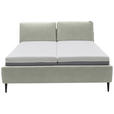 POLSTERBETT Matratze, Lattenrost Hellgrau 200/200 cm  - Hellbraun/Anthrazit, Design, Holz/Textil (200/200cm) - Johann Jakob