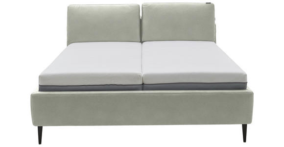 POLSTERBETT Matratze, Lattenrost Hellgrau 200/200 cm  - Hellbraun/Anthrazit, Design, Holz/Textil (200/200cm) - Johann Jakob