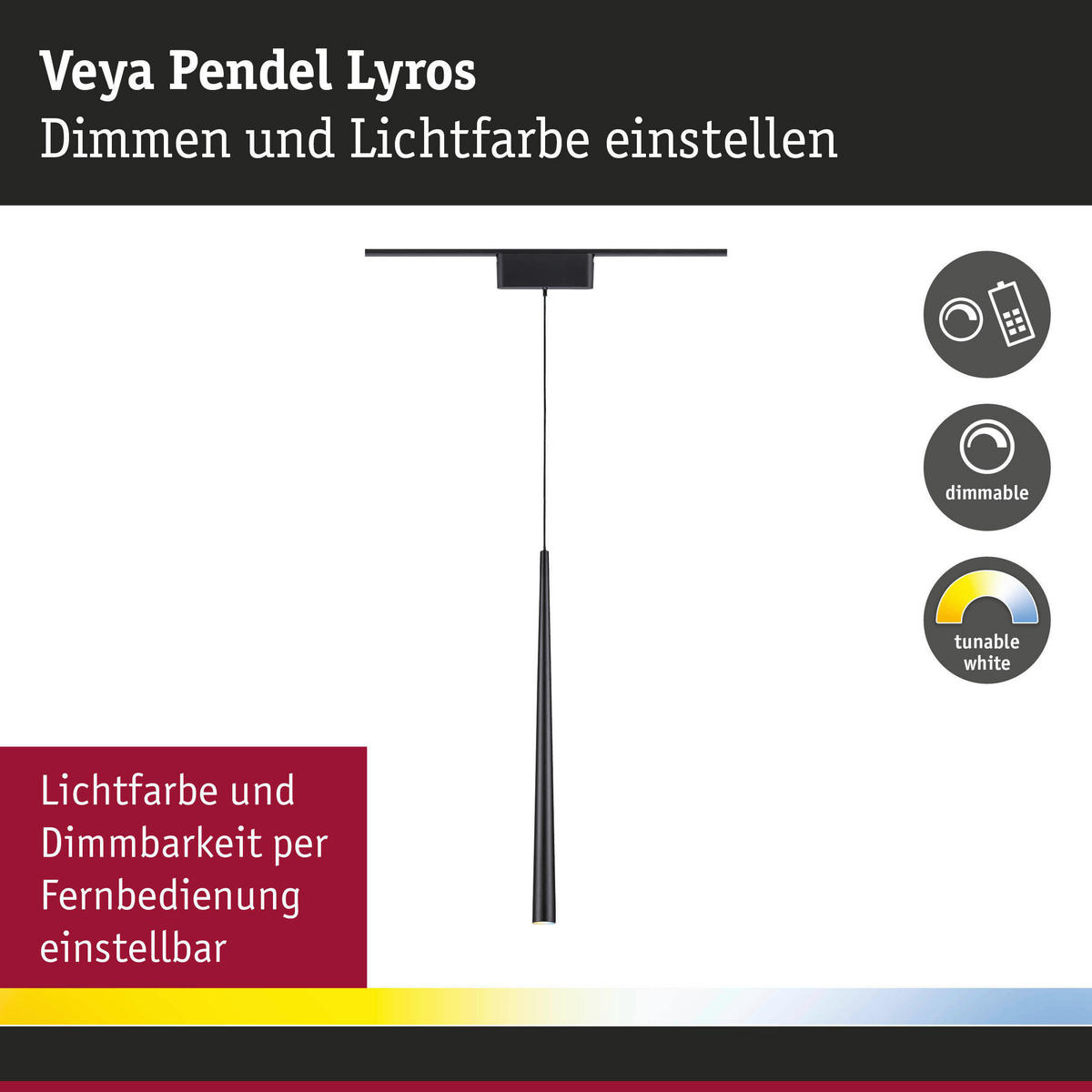 SCHIENENSYSTEM-HÄNGELEUCHTE Veya Lyren 3/60 cm  - Design (3/60cm) - Paulmann