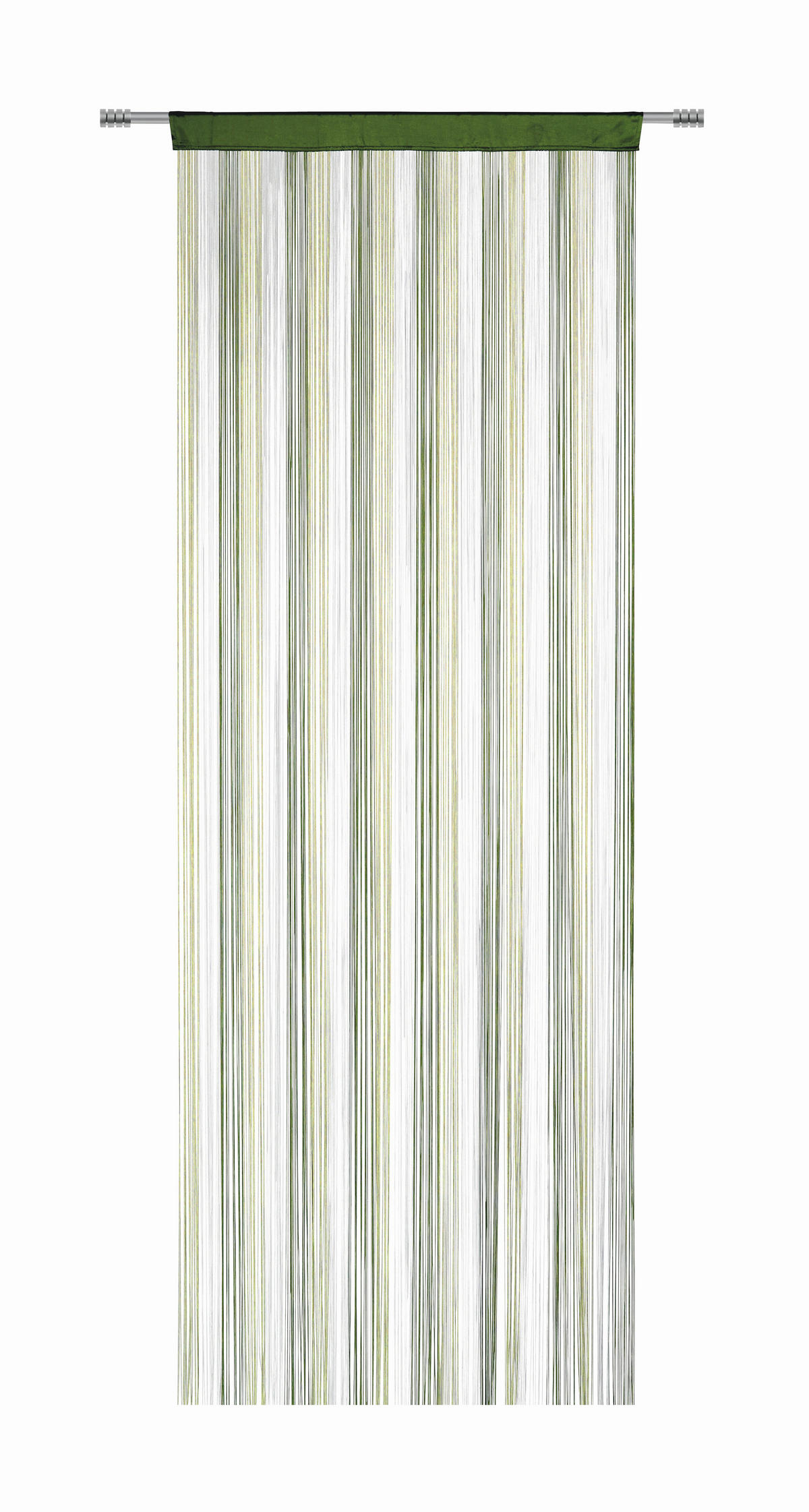 PERDEA DIN FRANJURI transparent  - verde deschis/verde închis, Basics, textil (90/245cm) - Boxxx