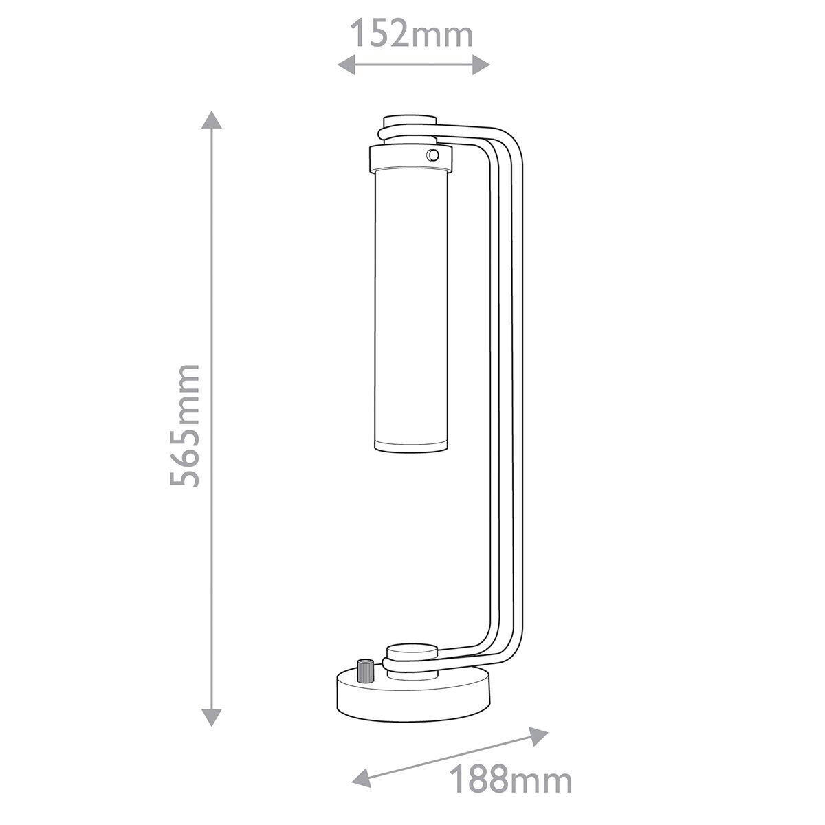 TISCHLEUCHTE   - Bronzefarben, KONVENTIONELL, Glas/Metall (56,5/15,2/18,8cm) - Elstead Lighting