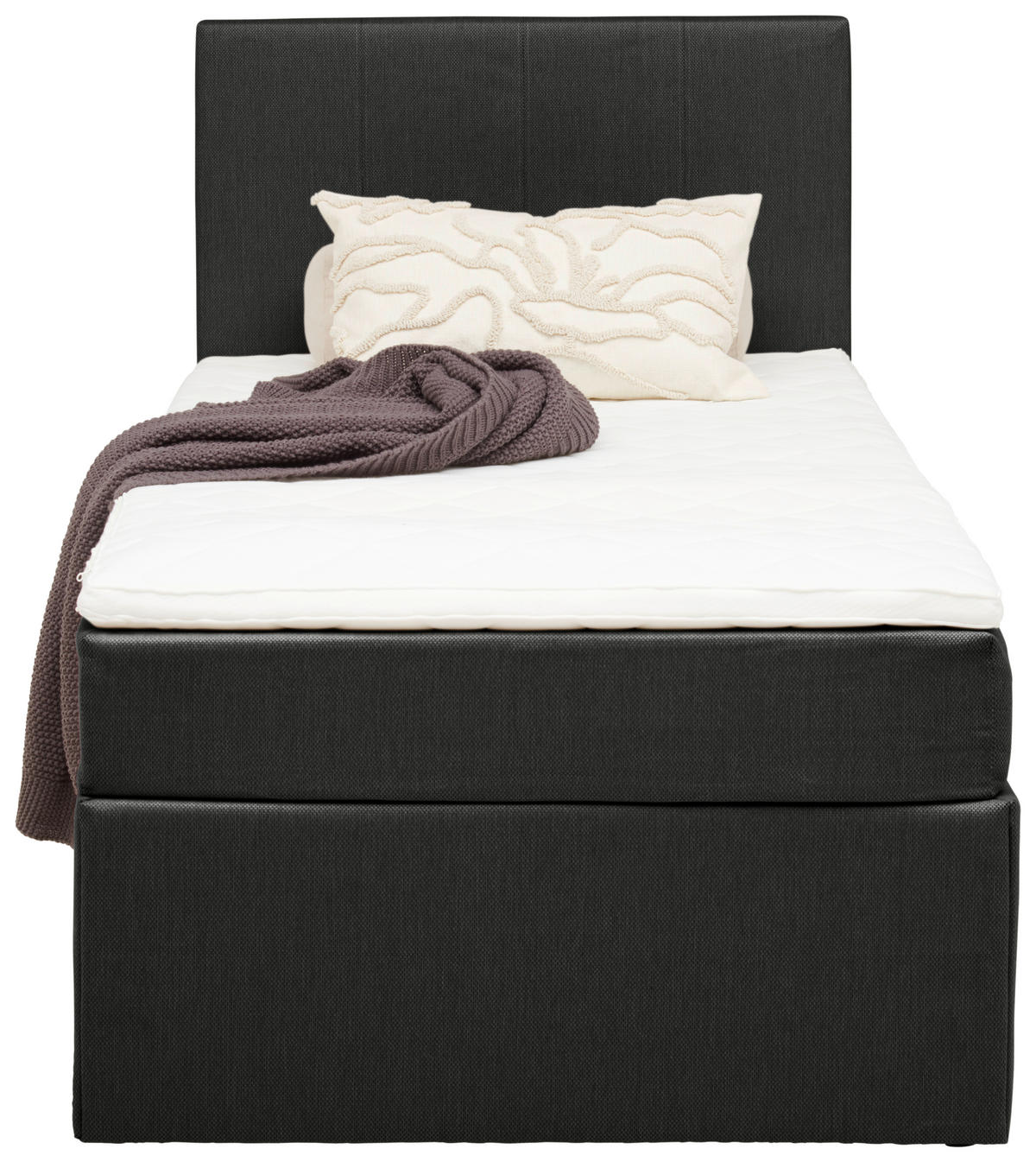 BOXBETT 90/200 cm  in Grau  - Schwarz/Grau, Basics, Kunststoff/Textil (90/200cm) - P & B