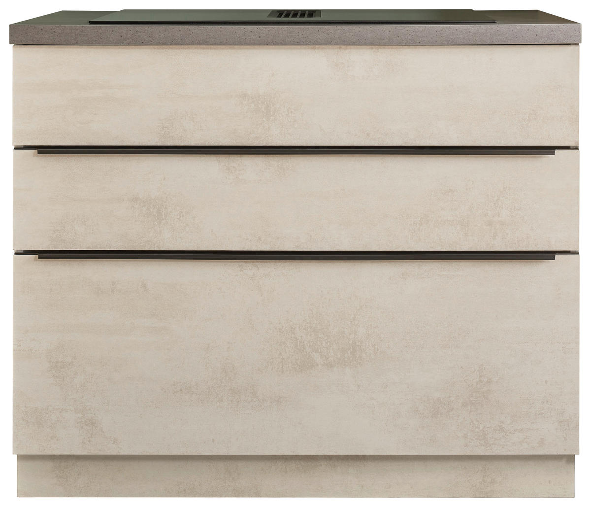 LADIČAR    - bijela/crna, Design, drvni materijal/plastika (110/94/60cm) - MID.YOU