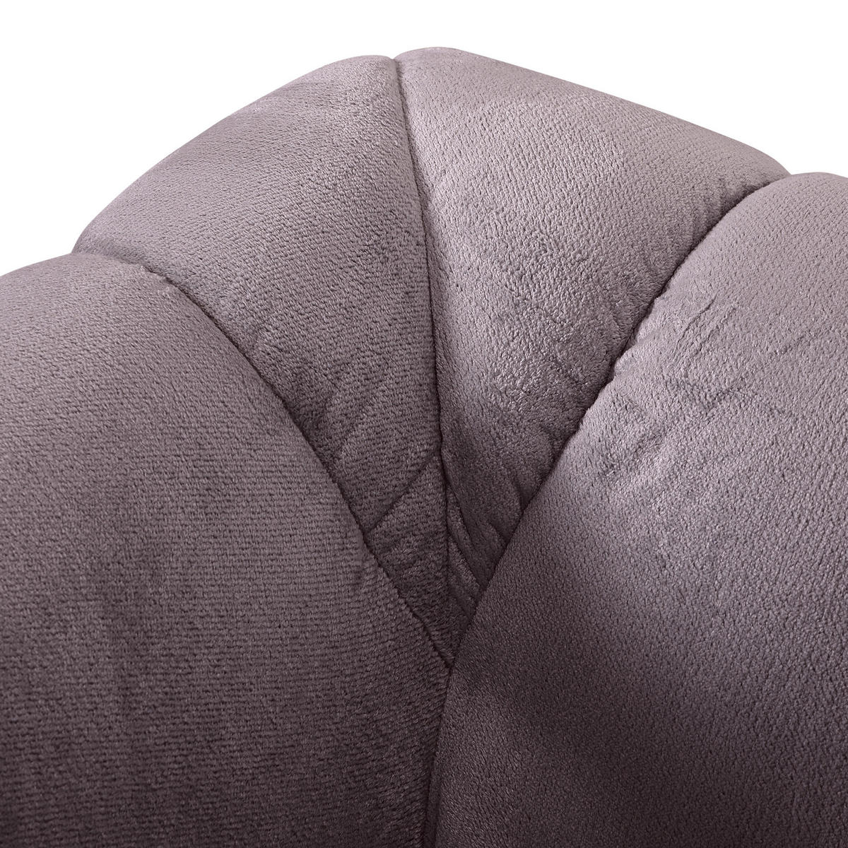 BIGSOFA  in Plüsch Grau  - Schwarz/Grau, KONVENTIONELL, Kunststoff/Textil (220/67/106cm) - MID.YOU