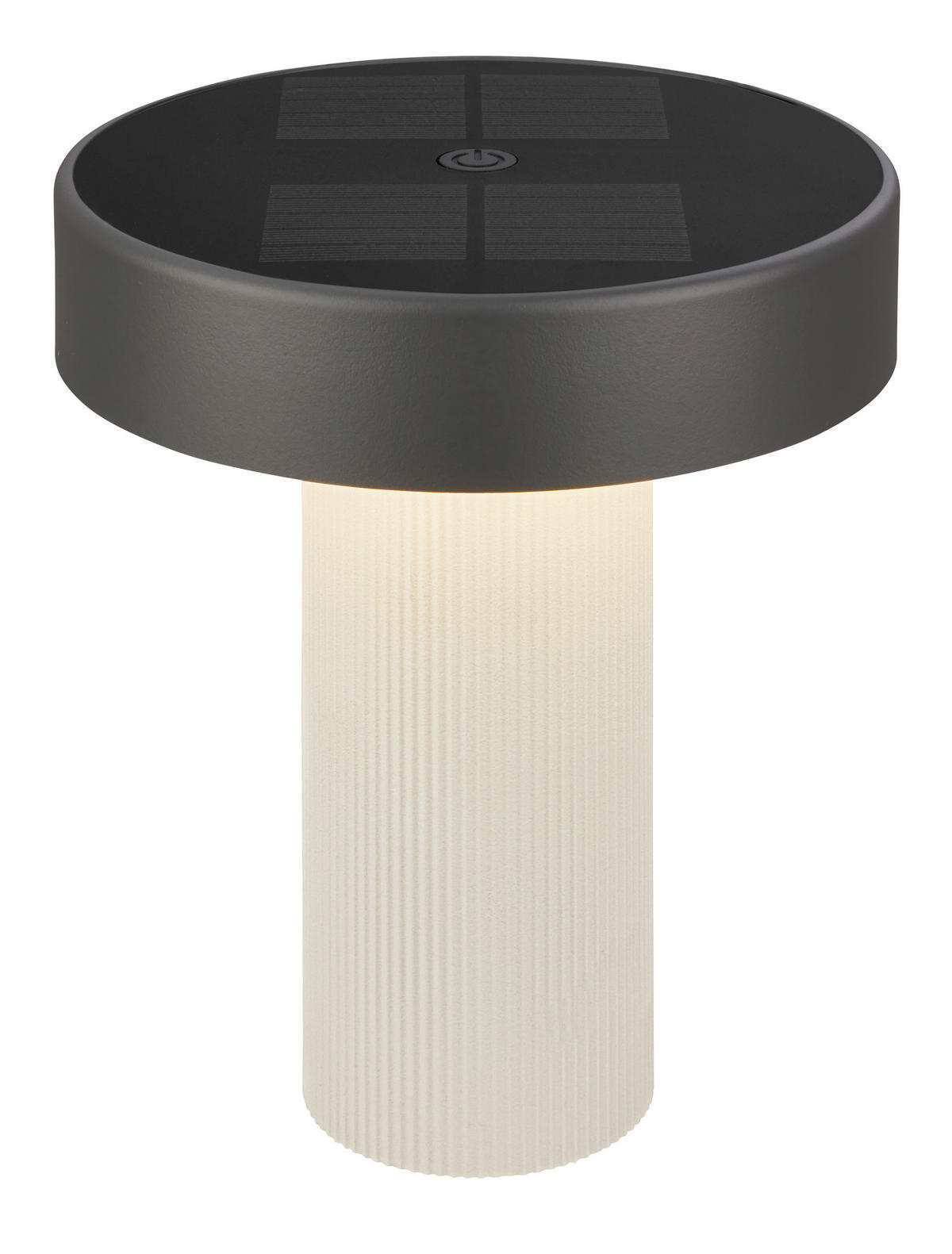 AKKU-TISCHLEUCHTE 16/20 cm  - Anthrazit/Beige, Design, Kunststoff (16/20cm)