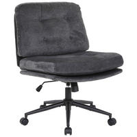 DREHSTUHL  in Mikrofaser Grau  - Schwarz/Grau, MODERN, Holz/Kunststoff (66/90/98/76cm) - MID.YOU