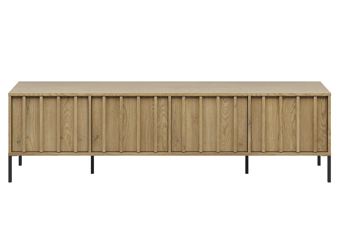 LOWBOARD  180/50/40 cm   - Eichefarben/Schwarz, Design, Holz/Metall (180/50/40cm) - MID.YOU