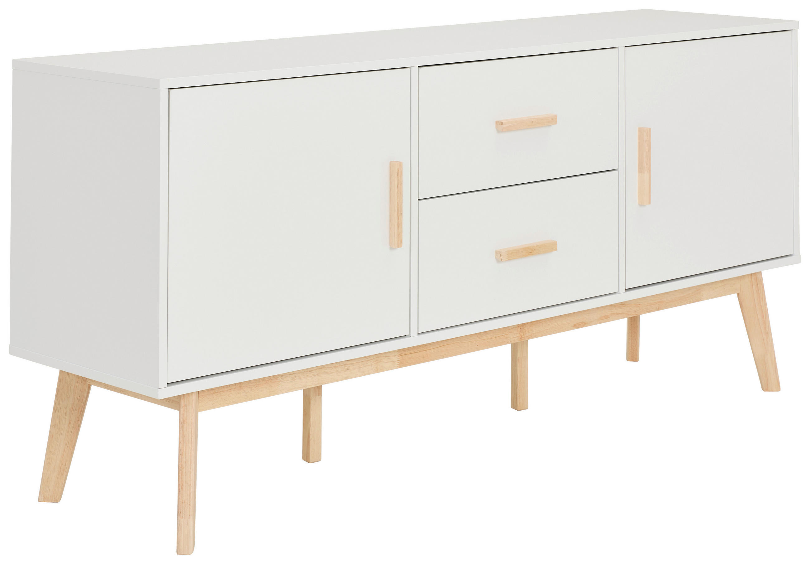 SIDEBOARD  160/72/40 cm 2 Schublade(n)  - Weiß/Naturfarben, Design, Holz/Holzwerkstoff (160/72/40cm) - MID.YOU