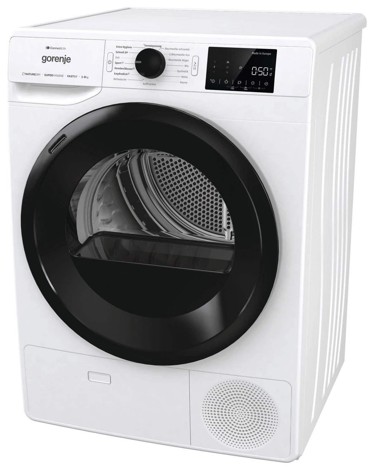 WÄRMEPUMPENTROCKNER DPNE82/GN  - Weiß, MODERN, Glas/Kunststoff (60/85/62,5cm) - Gorenje