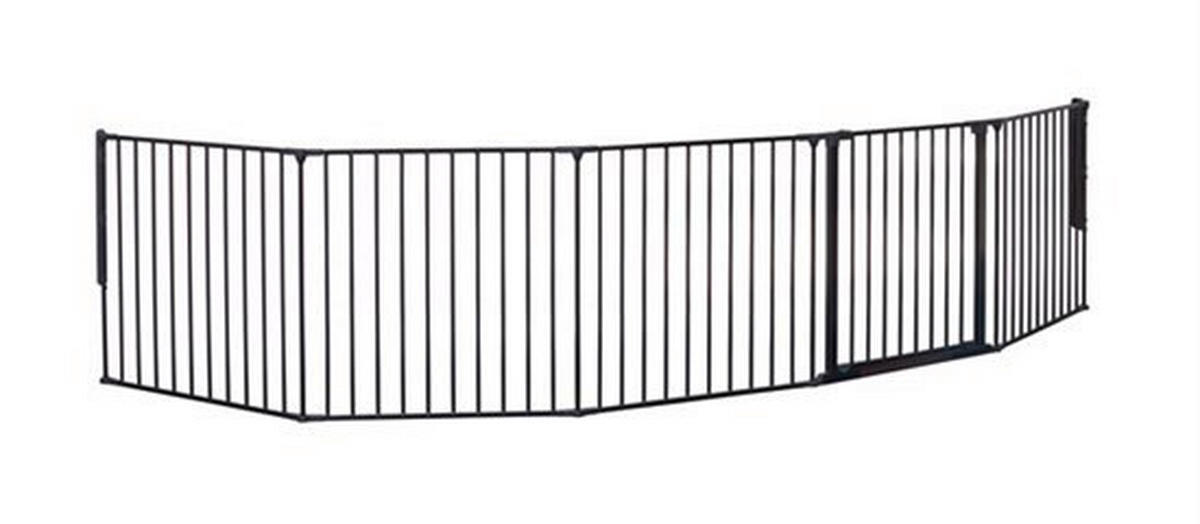 KAMINSCHUTZGITTER - Schwarz, Basics, Metall (350/70,5cm) - Baby Dan