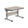 IFJÚSÁGI ÍRÓASZTAL  - ezüst/szürke tölgy, Basics, faalapú anyag/fém (105/70/53-79cm) - Paidi